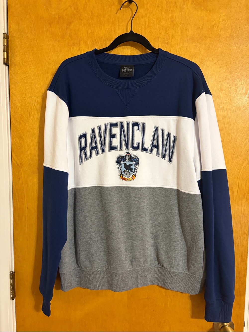 Ravenclaw Colorblock Crewneck Sweater - Navy/White/Gray
